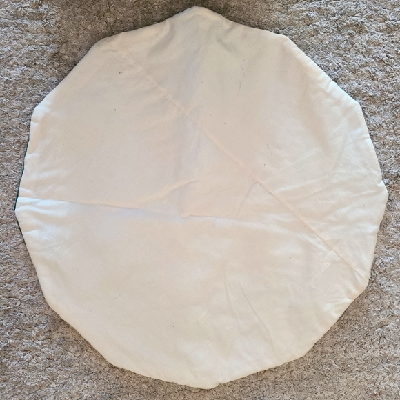 Handmade Quilted Red and Green Christmas Reindeer Centerpiece 20" Vintage - Picture 2 of 4